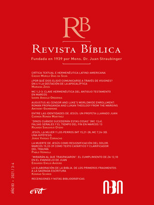 cover image of Revista Bíblica 2021/3-4--Año 83